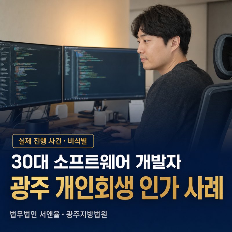 개인회생 변제금, 연봉이 높으면 얼마를 갚나|광주 30대 개발자 인가 사례 — 이해를 돕기 위한 연출 이미지